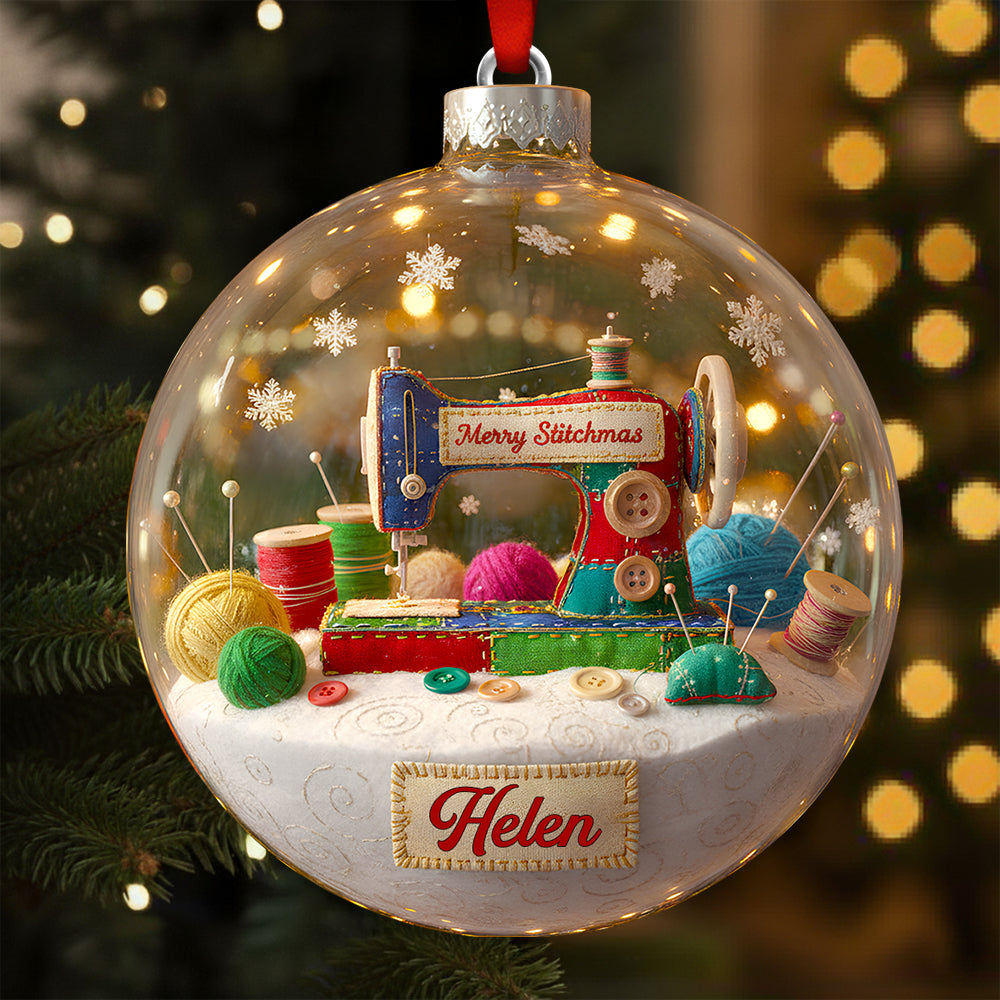 Merry Sewing Christmas Ornament Personalized Gifts for Sewing Lovers Ornament MagicInPrints