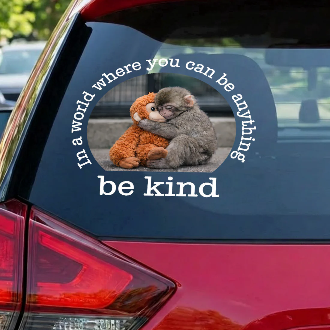 Inspirational Car Window Sticker for Animal Lovers - Be Kind Message Sticker MagicInPrints