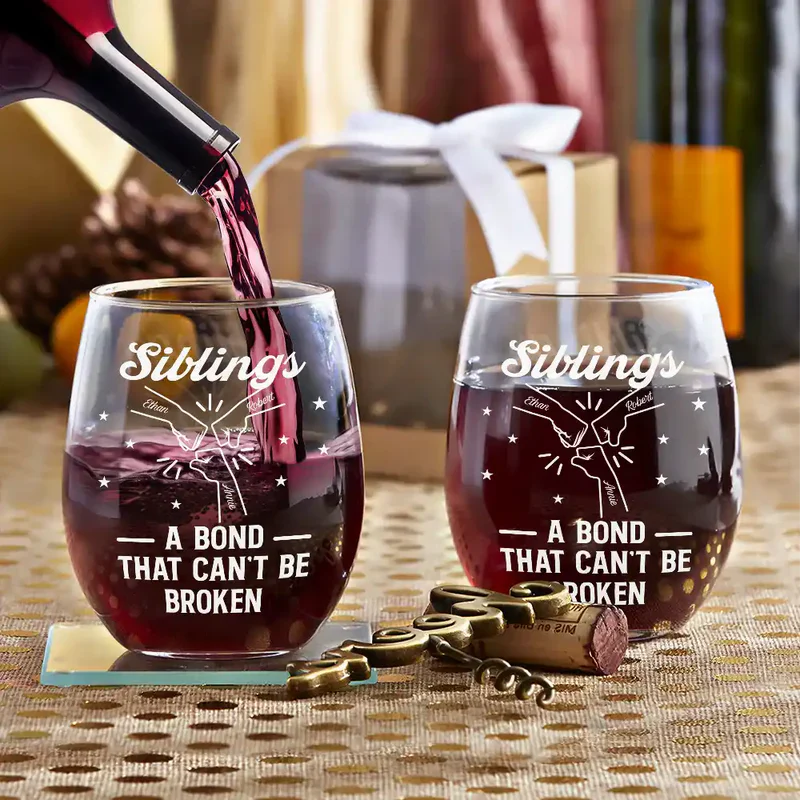 Personalized Brothers Whiskey Glass for Siblings - Sentimental Gift Cup MagicInPrints