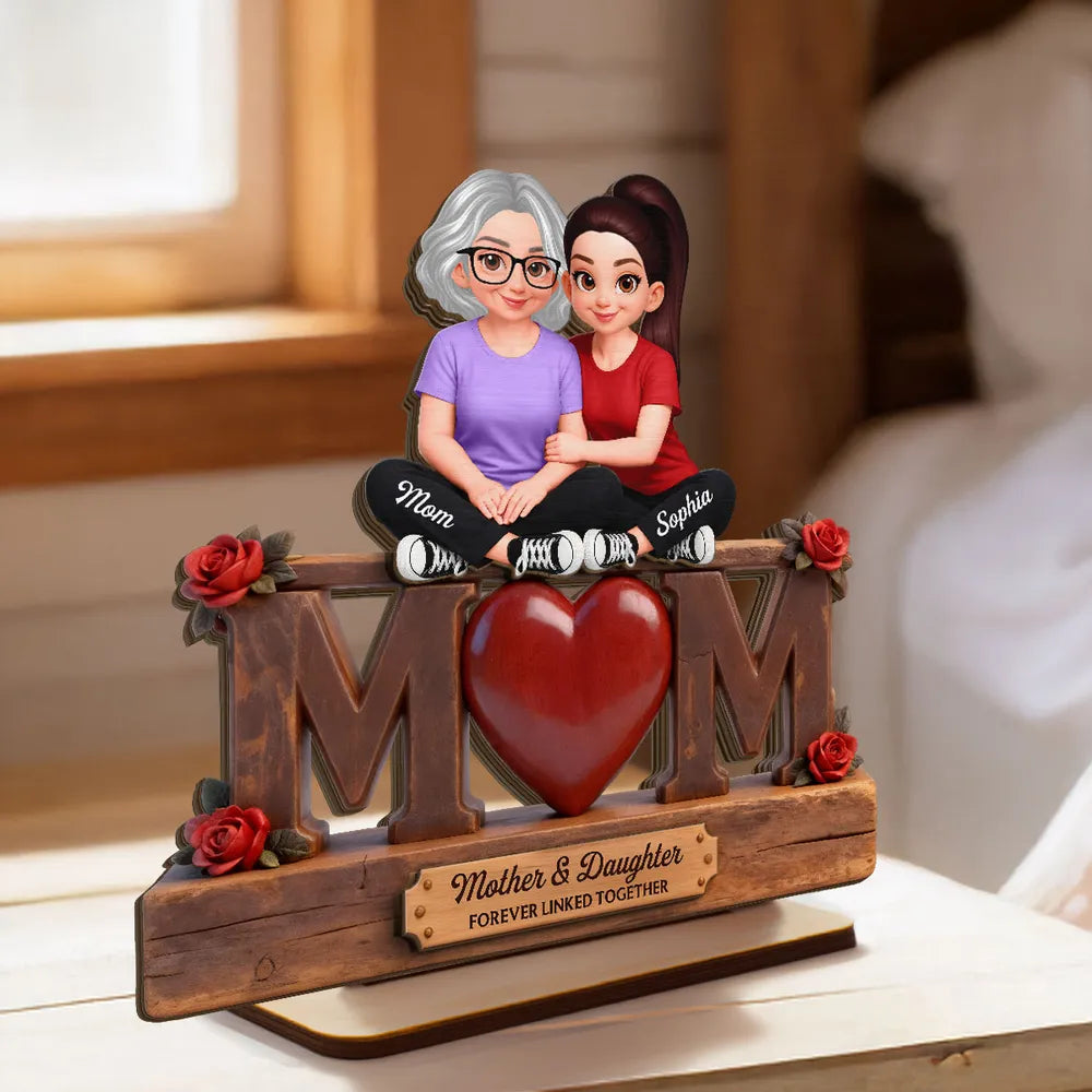Personalized Mother Daughter Figurine Gift - Sentimental Home Decor for Mother's Day Plaque MagicInPrints