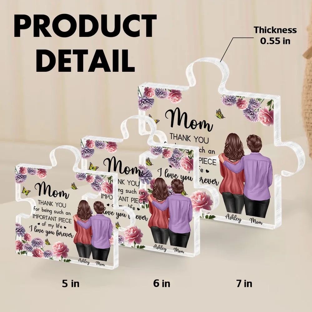 Personalized Acrylic Puzzle Piece for Mom - Sentimental Gift for Mother's Day Plaque MagicInPrints