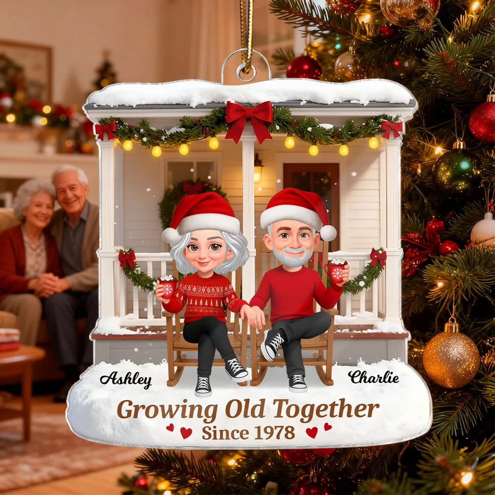 Personalized Couple Christmas Ornament - Growing Old Together Since 1988 Ornament MagicInPrints