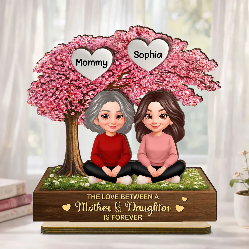 Personalized Mother Daughter Figurine Gift - Custom Names Keepsake for Family Love Plaque MagicInPrints