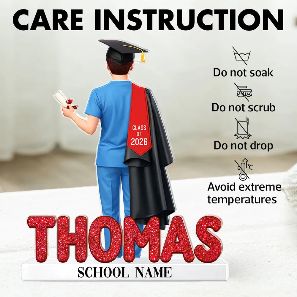 Personalized Graduation Nurse Figurine for Class of 2026 - Custom Gift Plaque MagicInPrints