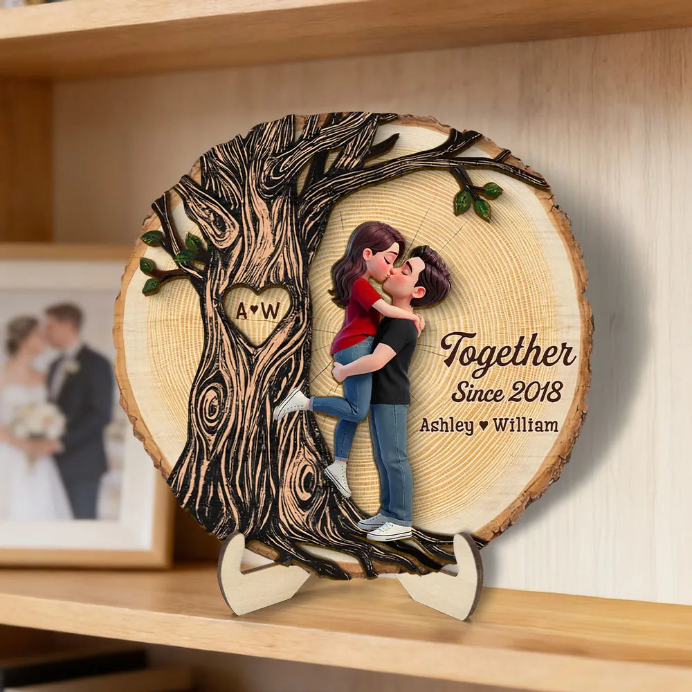Personalized Couple Wooden Plaque for Anniversary - Romantic Home Decor Plaque MagicInPrints
