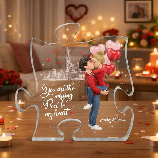 Personalized Puzzle for Couples with Romantic Design - Perfect for Anniversaries Plaque MagicInPrints