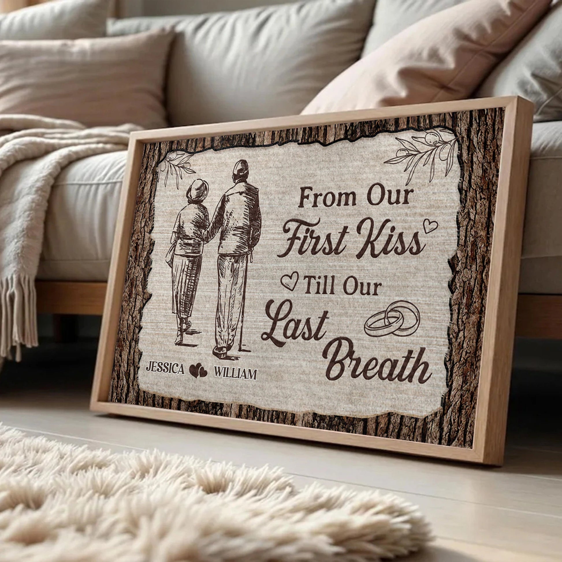 Personalized Wooden Anniversary Plaque for Couples - Sentimental Gift Poster or Canvas MagicInPrints