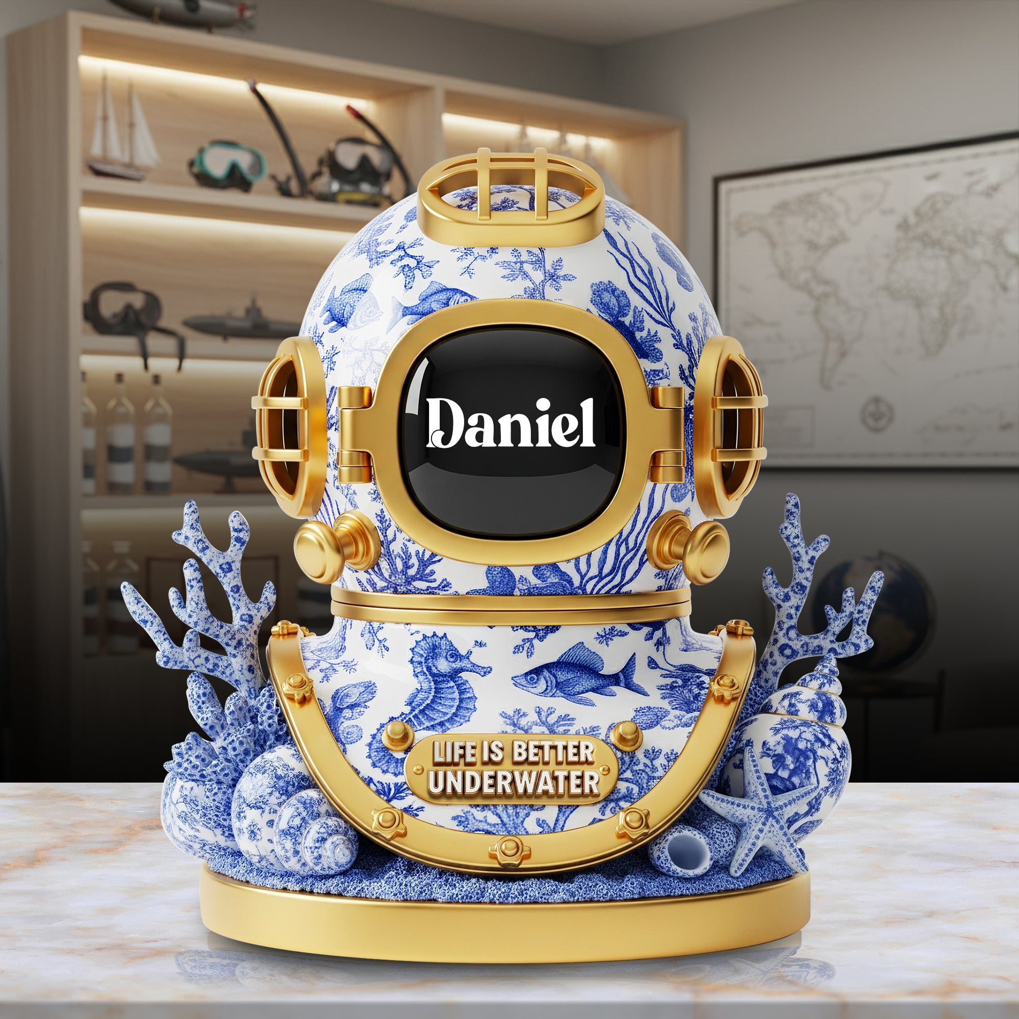 Dive Into Adventure - Personalized Acrylic Plaque for Scuba Divers Shaped Plaques MagicInPrints