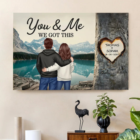 Personalized Couple Canvas Art for Partners - Romantic Home Decor Poster or Canvas MagicInPrints