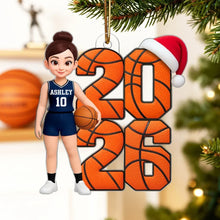 Load image into Gallery viewer, Personalized Acrylic Basketball Player Ornament Gift for Son
