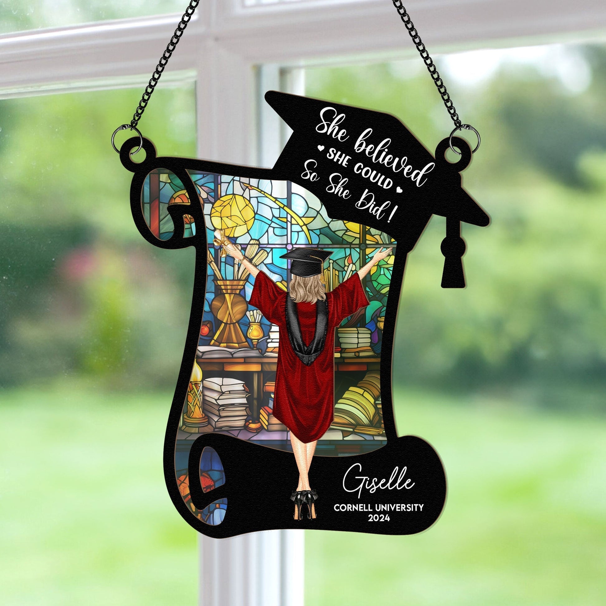 Personalized Graduation Ornament for Her - Inspirational Keepsake Gift Ornament MagicInPrints