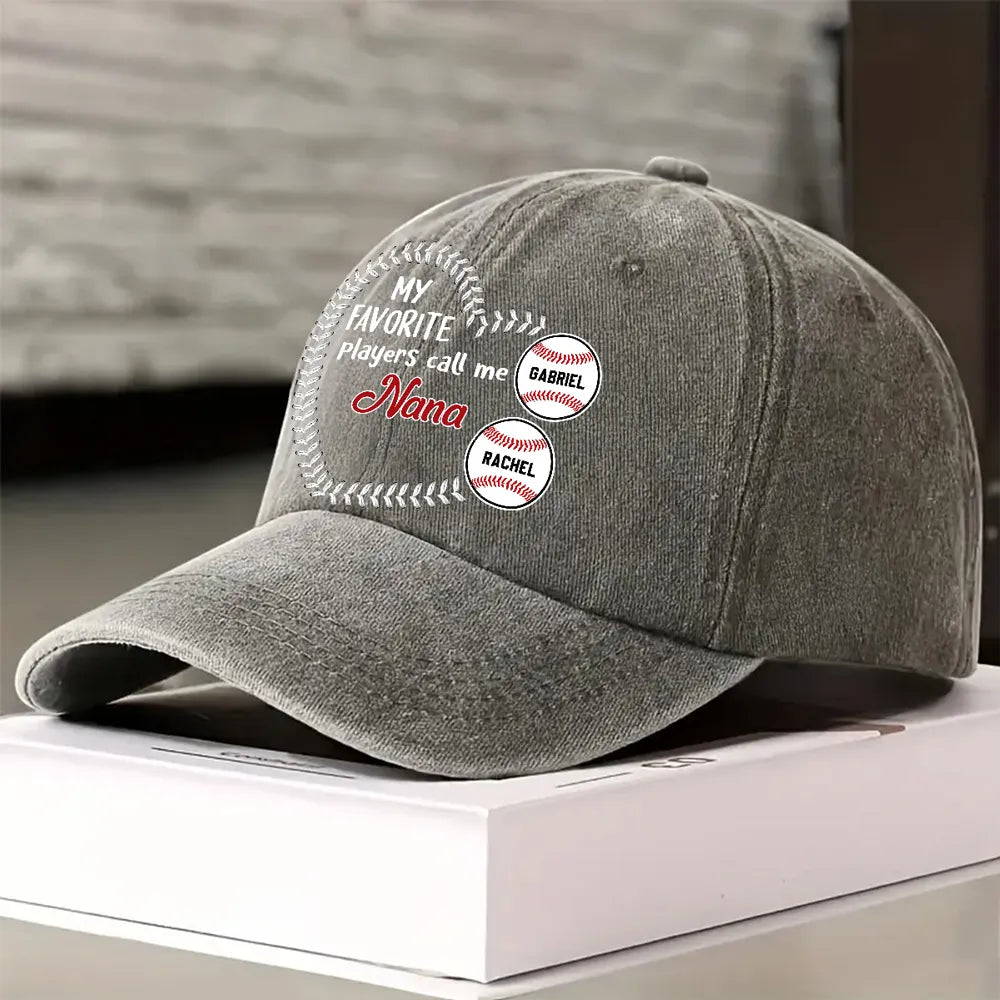 Custom Baseball Cap for Grandma with Personalized Names - Perfect Gift for Sports-Loving Grandmothers Hat MagicInPrints