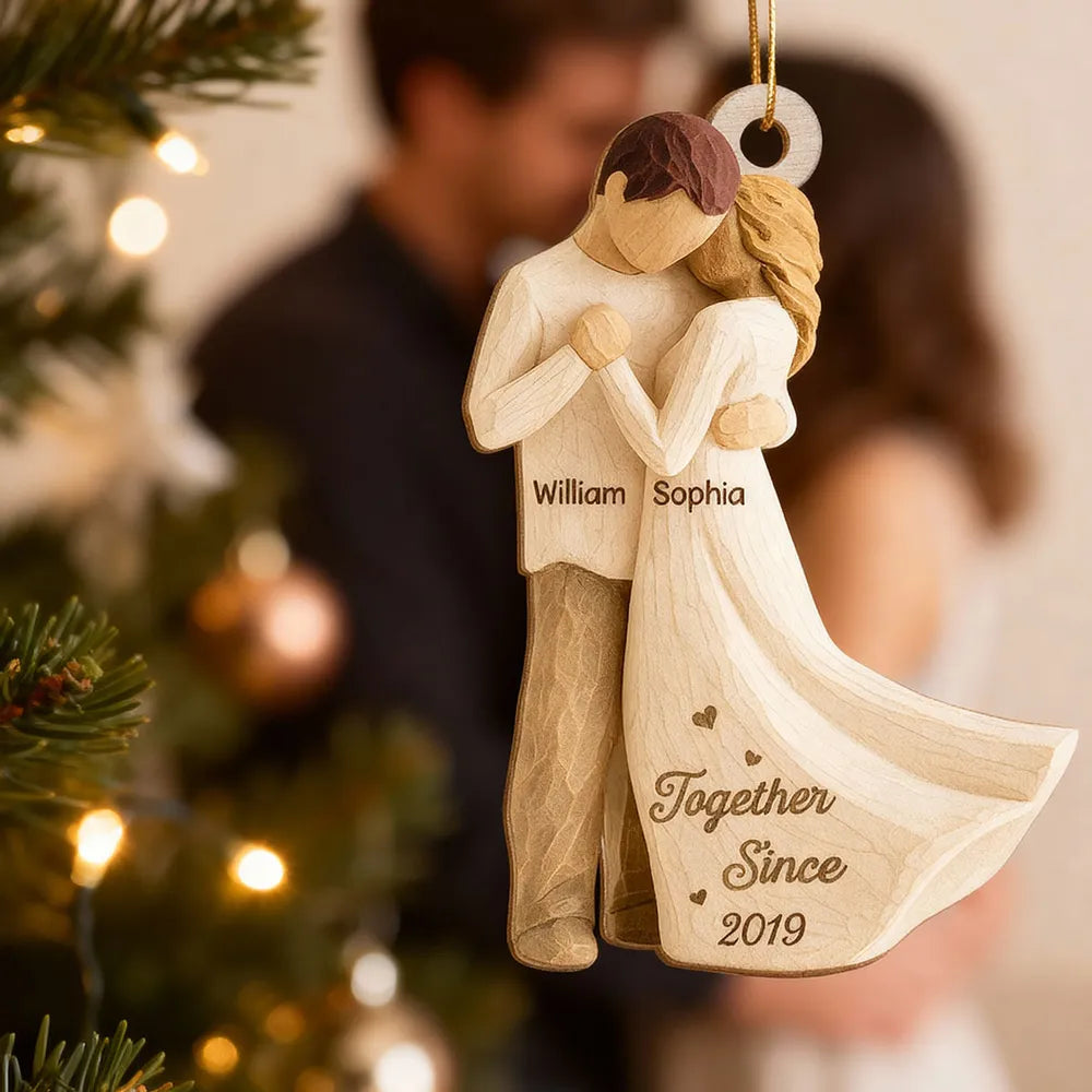 Personalized Couple Ornament for Christmas - Romantic Keepsake Gift Ornament MagicInPrints