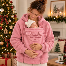 Load image into Gallery viewer, Personalized Embroidered Babywearing Hoodie Unique Gift for New Mom Christmas
