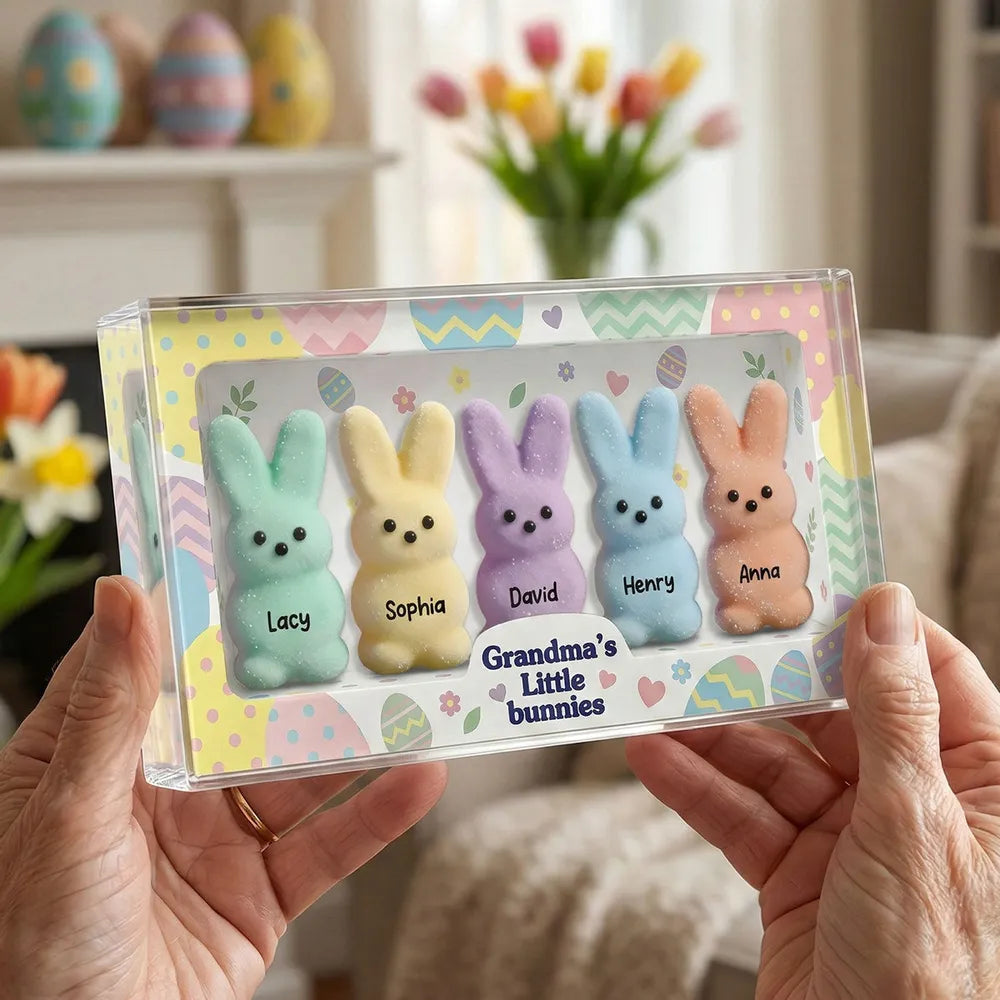 Personalized Easter Bunny Plush Set for Kids - Spring Gift Plaque MagicInPrints