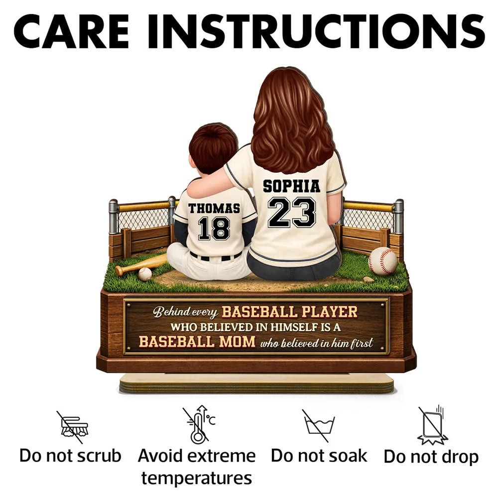 Custom Baseball Mom and Son Plaque - Personalized Gift for Mother's Day Plaque MagicInPrints