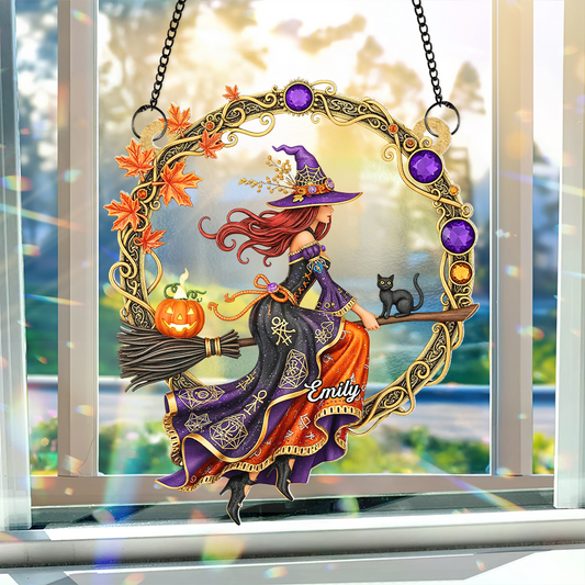 Witch suncatcher - Personalized Gifts For Witch Lover Ornament MagicInPrints