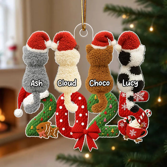 Personalized Cat Christmas Ornament 2023 for Pet Lovers - Festive Holiday Decor Ornament MagicInPrints