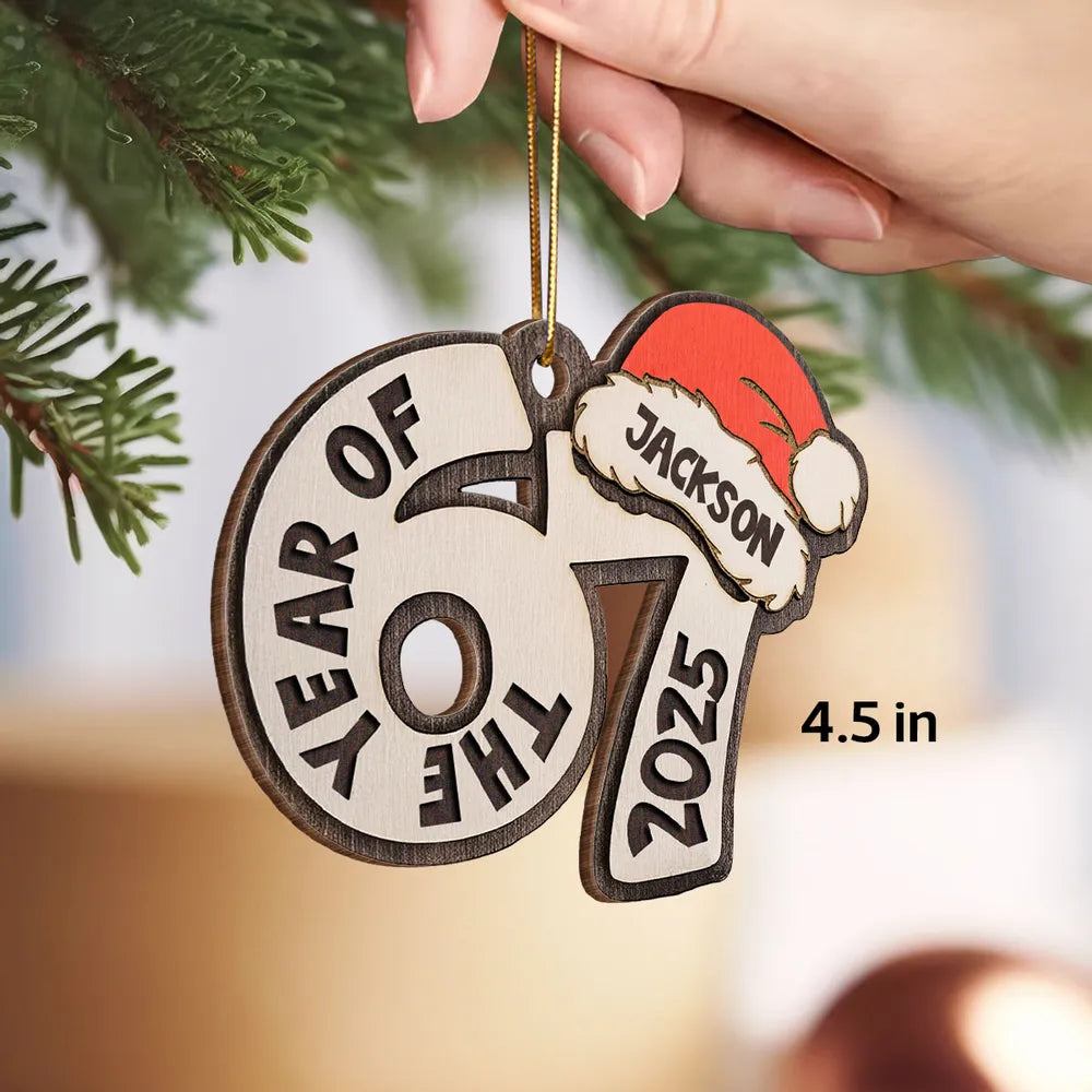Personalized Christmas Ornament for 67th Year - Holiday Gift 2025 Ornament MagicInPrints