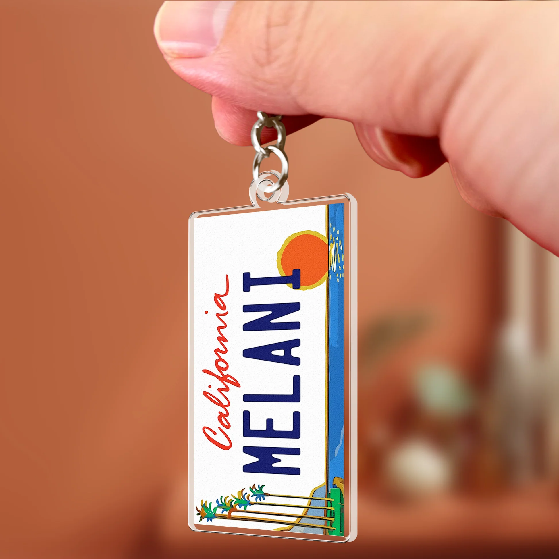 Custom California Keychain for Travelers - Personalized Souvenir Gift Keychain MagicInPrints