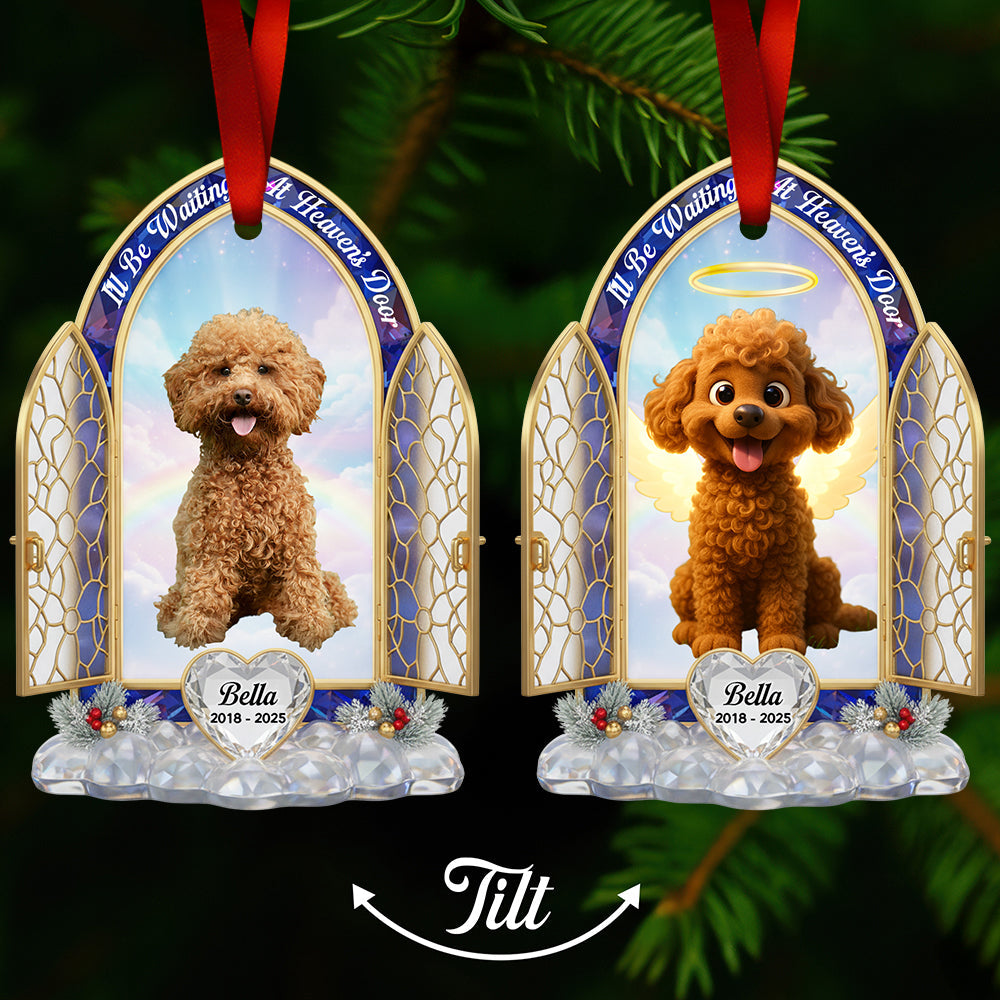 Cherish Their Memory: Personalized Pet Memorial Christmas Ornament - Custom Gifts for Pet Lovers Ornament MagicInPrints