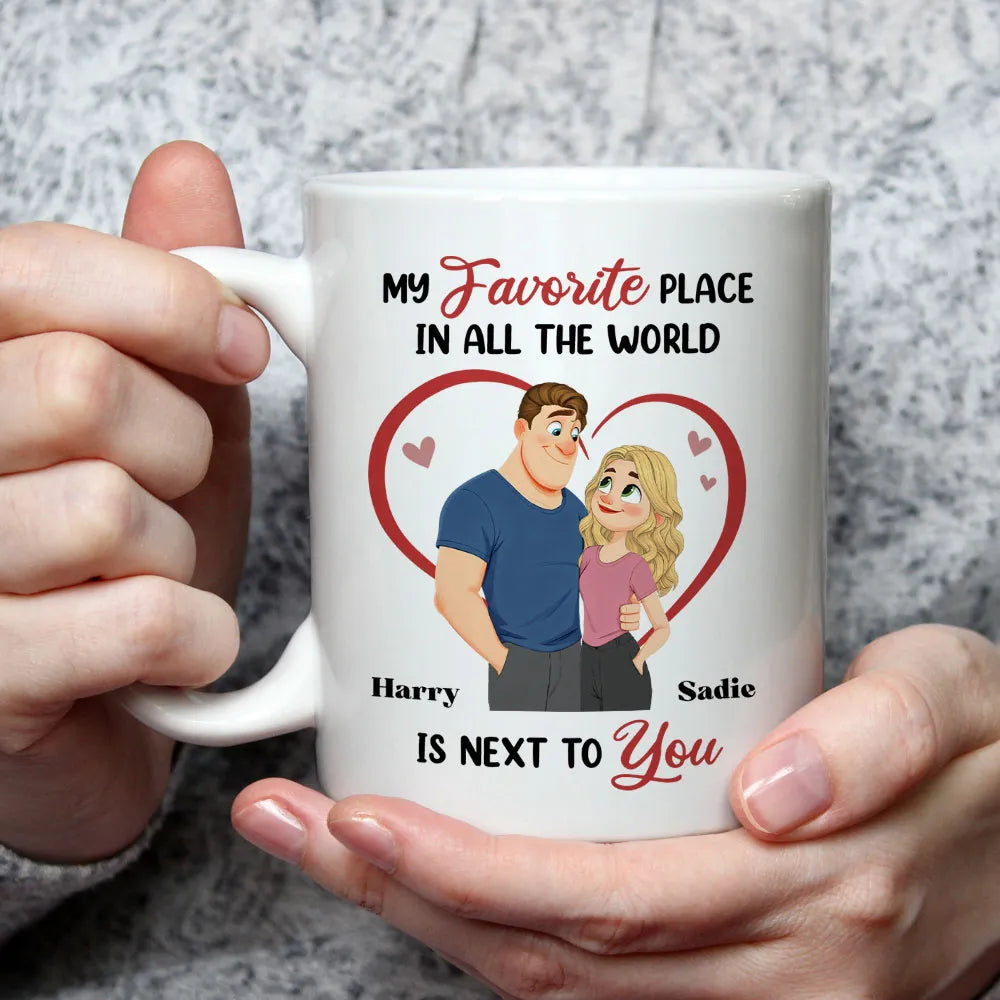 Personalized Couple Mug for Loved Ones with Heart Design - Romantic Gift Cup MagicInPrints
