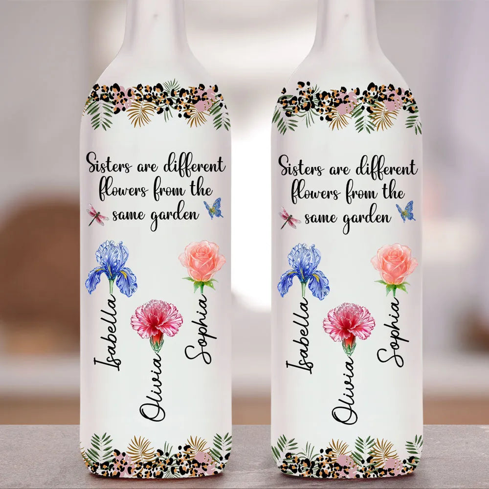 Personalized LED Wine Bottle Lamp for Sisters - Sentimental Gift for Home Decor Lamp MagicInPrints