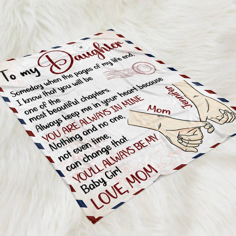 Custom Blanket for Daughter - Sentimental Gift from Mom - Personalized Keepsake Blanket MagicInPrints