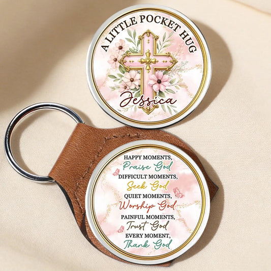 Personalized Religious Pocket Hug Keychain for Women - Inspirational Gift Keychain MagicInPrints