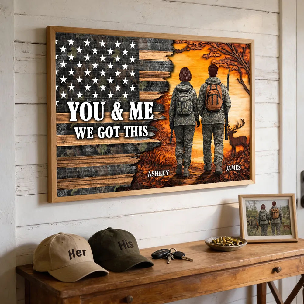 Personalized Military Couple Canvas Art for Veterans - Sentimental Home Decor Poster or Canvas MagicInPrints
