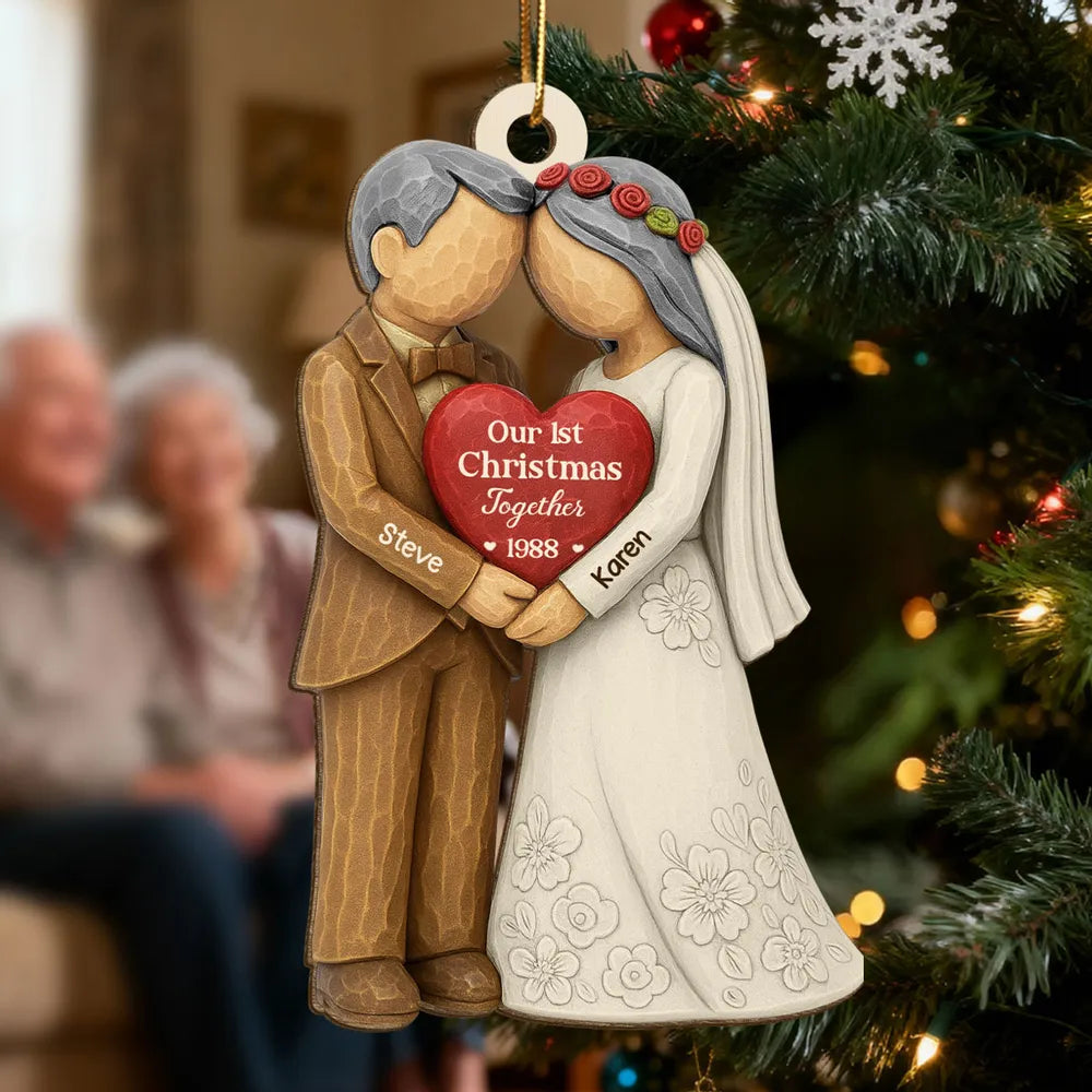 Personalized Couple Christmas Ornament - First Christmas Together Keepsake Ornament MagicInPrints