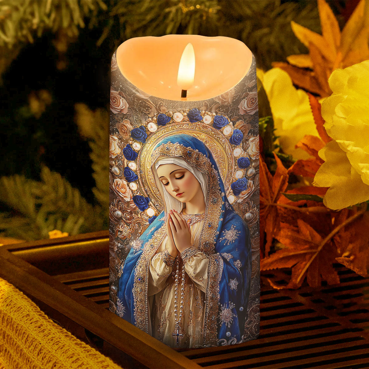 Personalized Prayer Candle for Husband - Religious Gift for Peace and Strength Lamp MagicInPrints