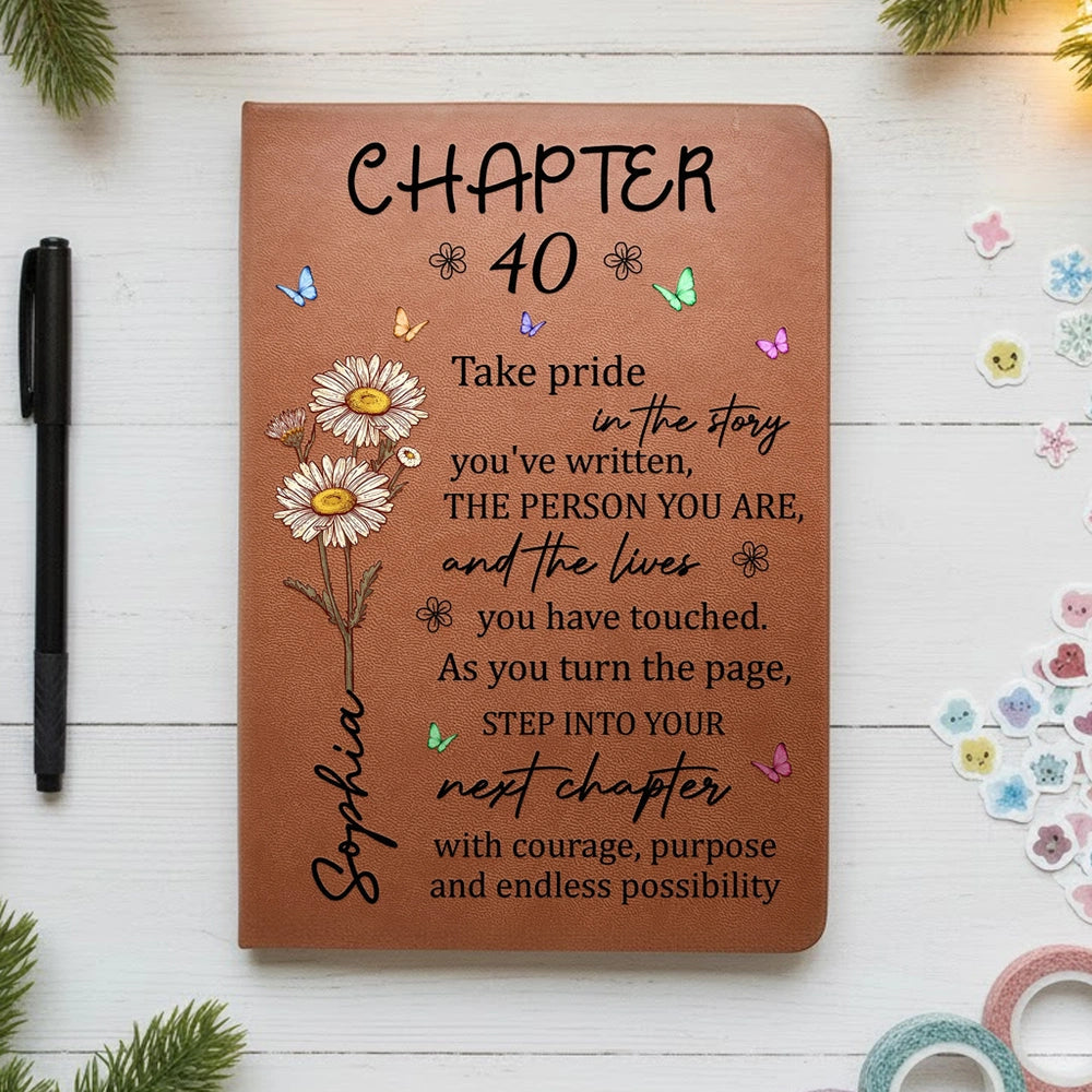 Personalized Leather Journal for Women - Inspirational 40th Birthday Gift Stationery MagicInPrints