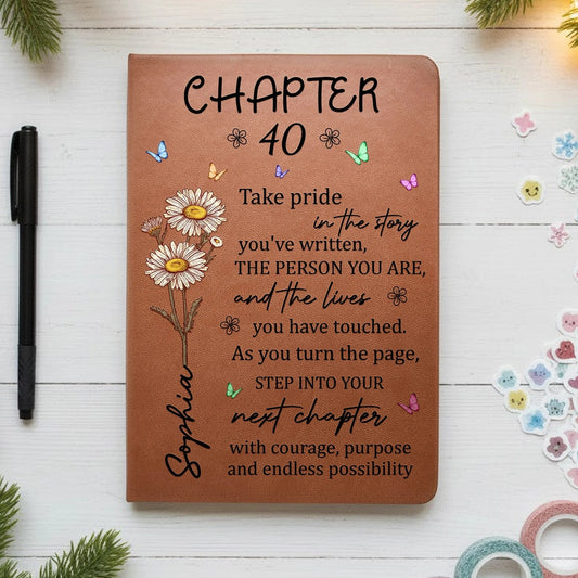 Personalized Leather Journal for Women - Inspirational 40th Birthday Gift Stationery MagicInPrints