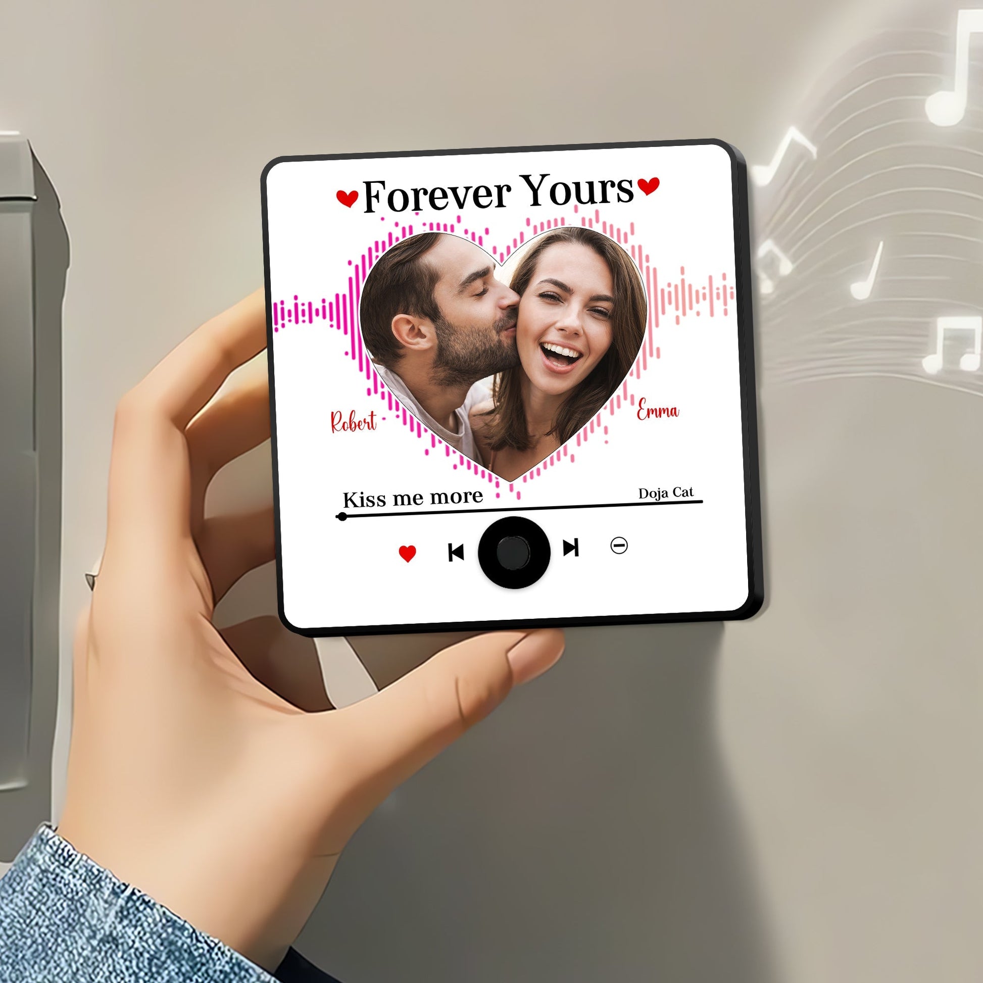 Custom Music & Photo Fridge Magnet Gift for Couples - Unique Valentine's Day Gifts for Every Occasion Fridge Magnet PopCulturePrints