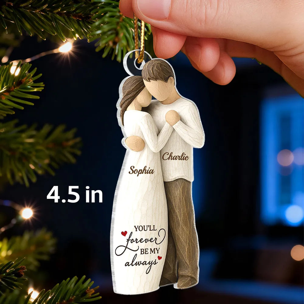Personalized Couple Ornament for Christmas - Romantic Gift for Partners Ornament MagicInPrints