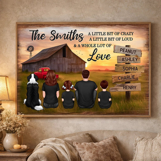 Personalized Family Farmhouse Canvas Art for Home Decor - Sentimental Gift Poster or Canvas MagicInPrints
