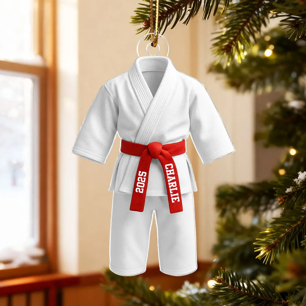 Personalized Karate Gi Ornament for Martial Arts Enthusiasts - Holiday Keepsake Ornament MagicInPrints