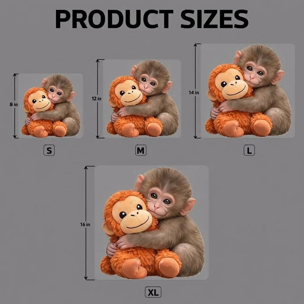 Cute Monkey and Baby Animal Car Sticker for Kids - Fun Decoration Sticker MagicInPrints