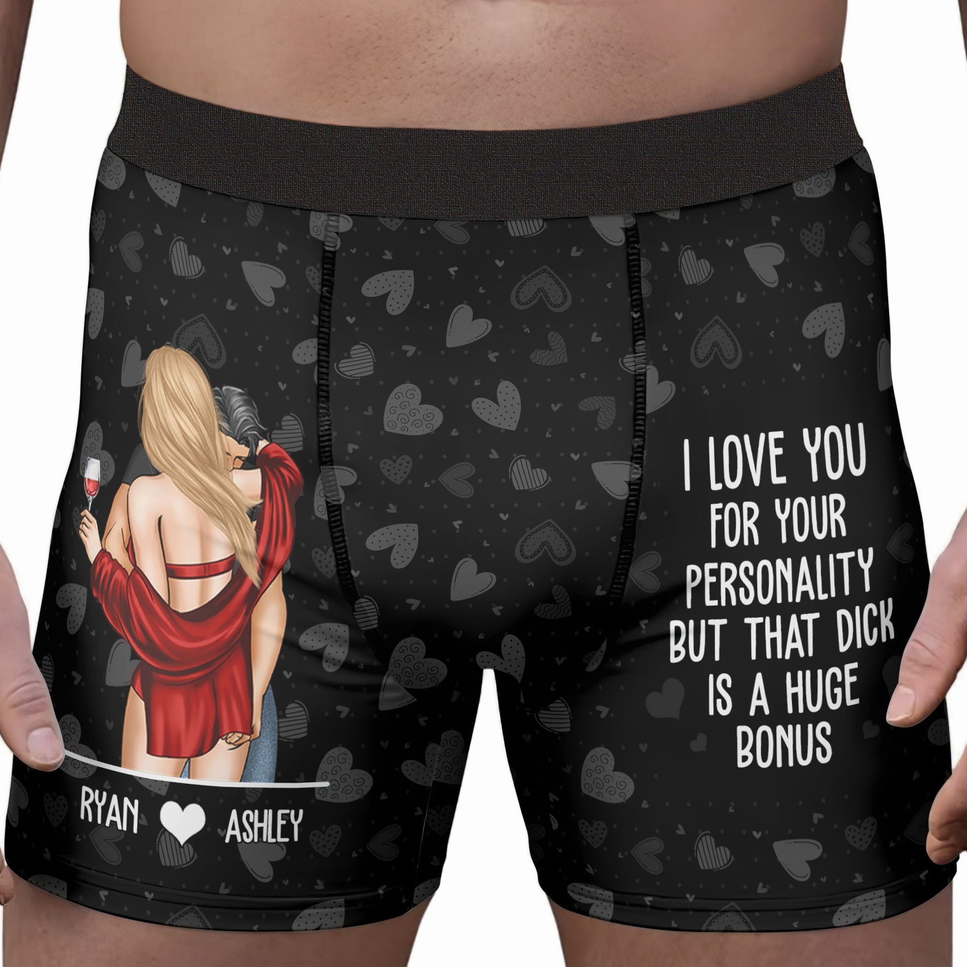 Personalized Men's Boxer Briefs Romantic Gift - Valentine's Day Underwear MagicInPrints