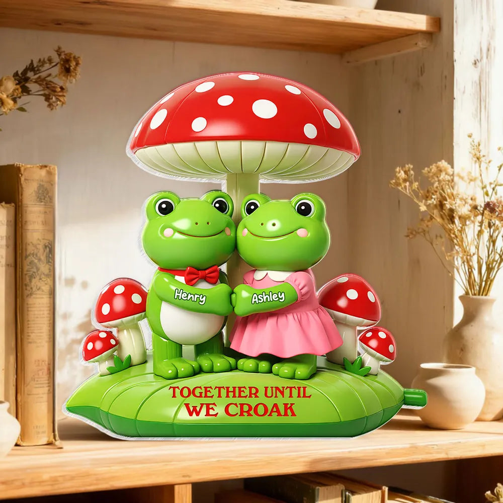 Personalized Frog Couple Acrylic Night Light for Couples - Romantic Gift Plaque MagicInPrints