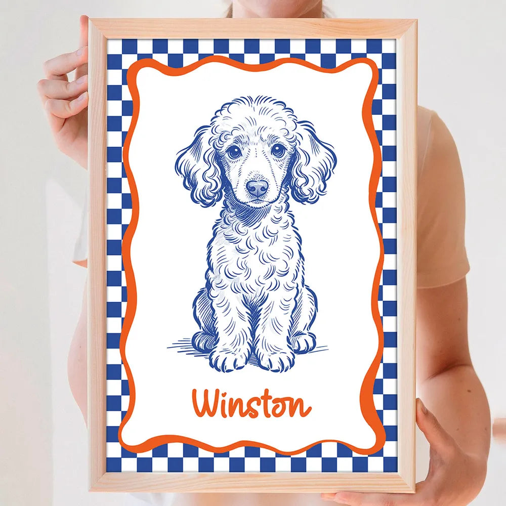 Custom Dog Portrait Art Print for Pet Lovers - Personalized Home Decor Poster or Canvas MagicInPrints