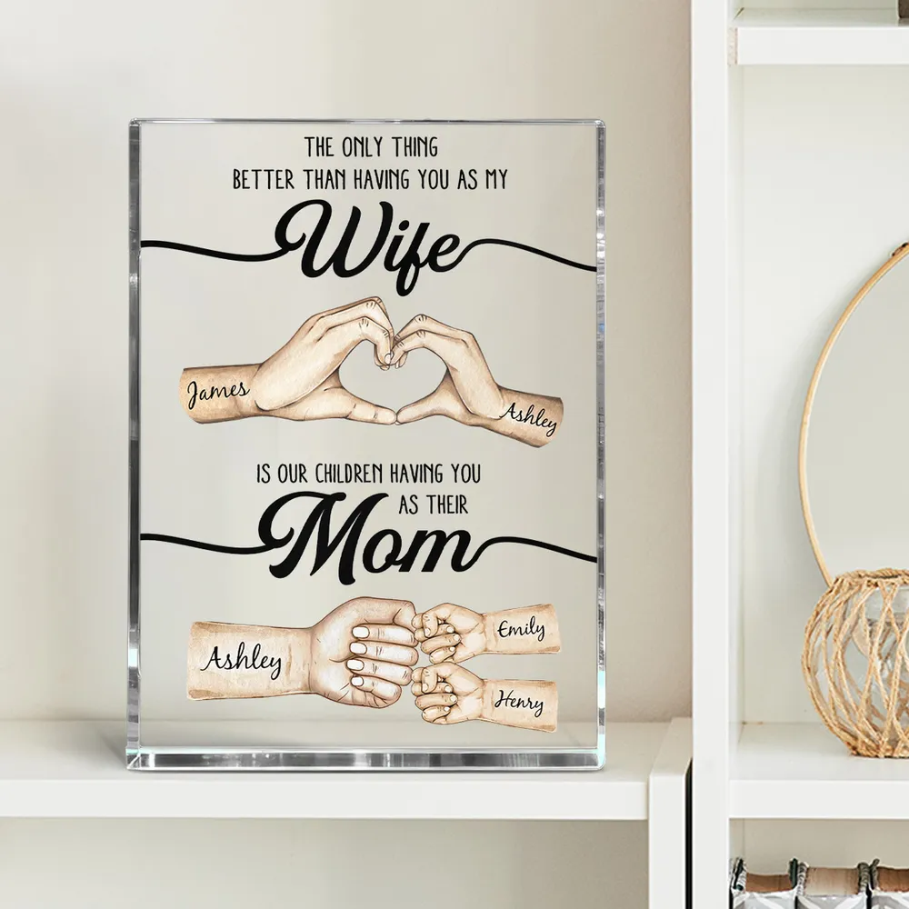 Personalized Acrylic Plaque for Wife and Mom - Heartfelt Gift for Mother's Day Plaque MagicInPrints