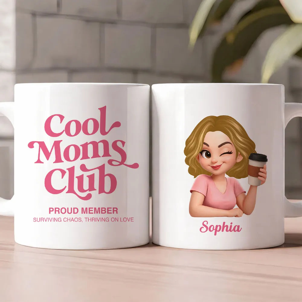 Personalized Cool Moms Club Coffee Mug for Moms - Fun Gift Idea Cup MagicInPrints