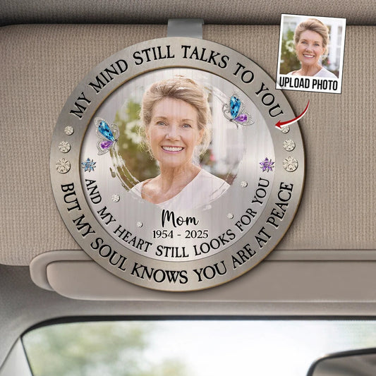 Custom Memorial Car Ornament for Mom with Photo - Sentimental Tribute Keepsake Car Hanger MagicInPrints