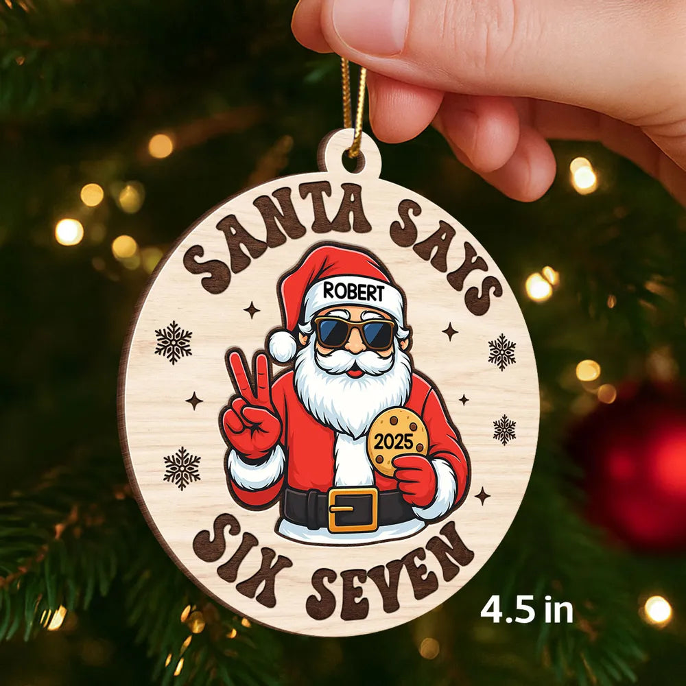 Personalized Santa Christmas Ornament for Kids - Fun Holiday Decor Ornament MagicInPrints