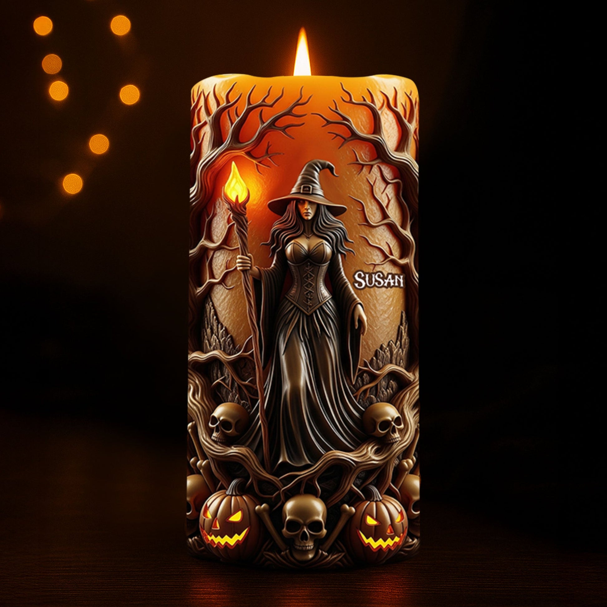 Embrace the Enchantment: Witch LED Candle - Personalized Gifts for Witch Lovers Led Candle MagicInPrints