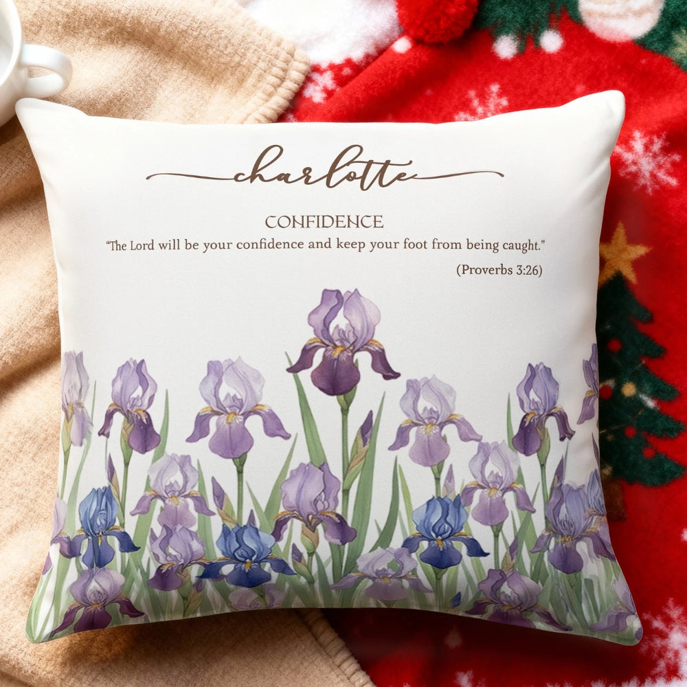 Personalized Floral Scripture Pillow for Home Decor - Inspirational Gift Pillow or Blanket MagicInPrints