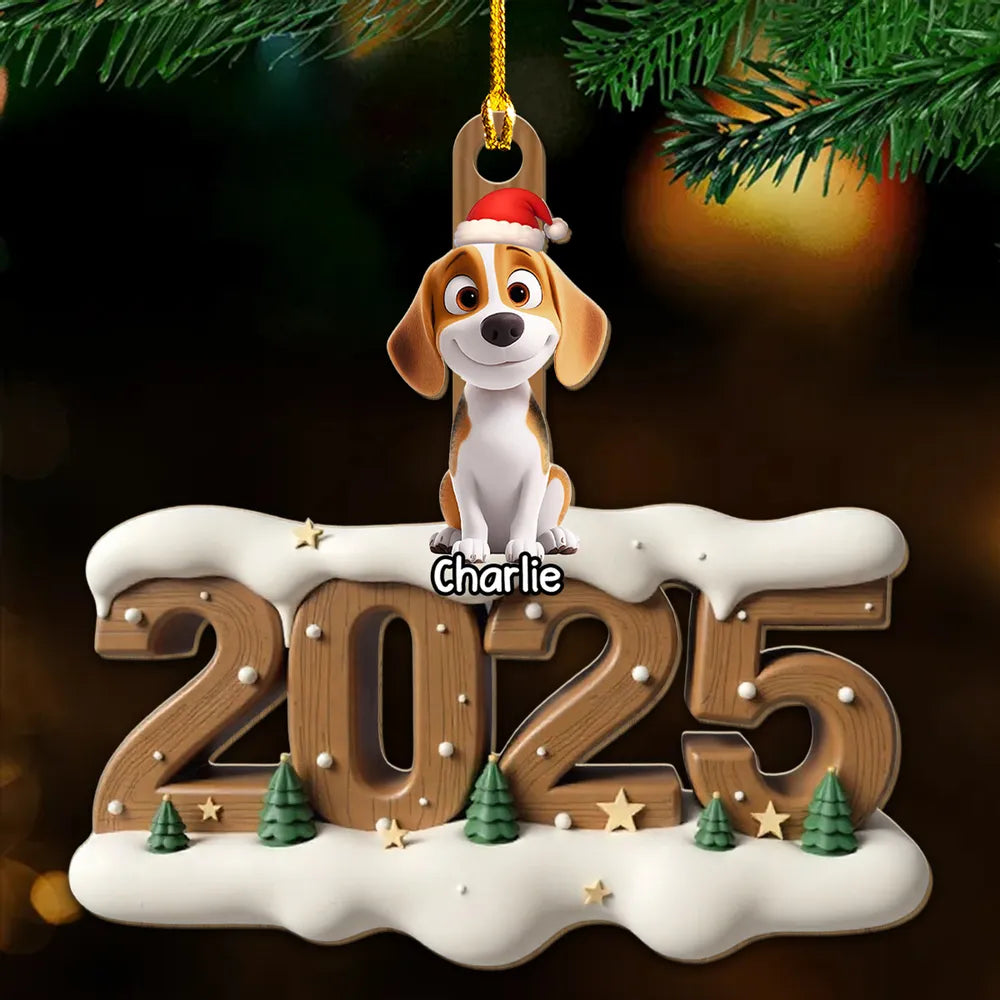 Personalized Dog Ornament for Pet Lovers - Christmas 2025 Decoration Ornament MagicInPrints