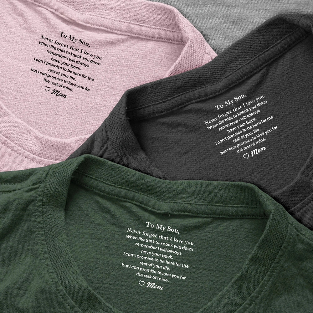 Personalized T-Shirt for Son from Mom - Heartfelt Message Gift Cloth MagicInPrints